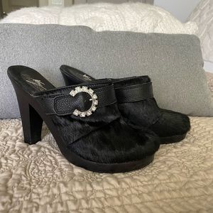 Very Volatile Black Hair on Hyde Mules